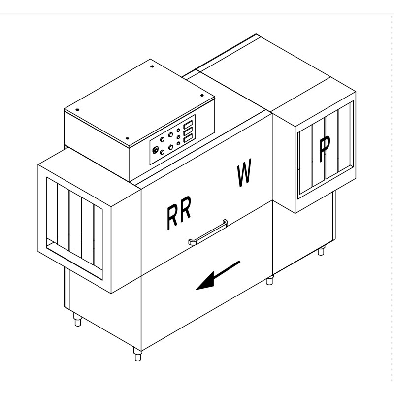 Машина посудомоечная конвейерная DIHR RX 184 E LC