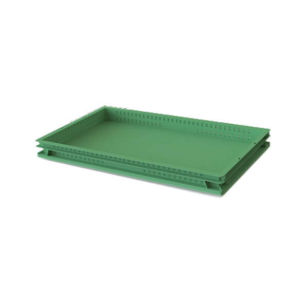 Ящик хлебный перфорированные стенки, сплошное дно Plast 740x440x65